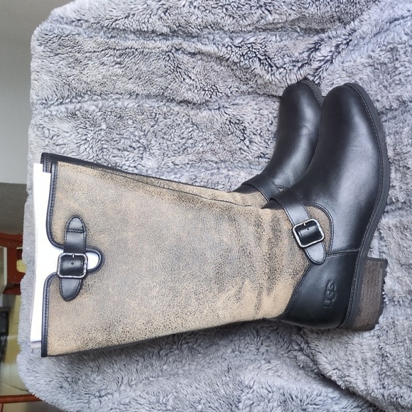 Ugg Chancery leather boots Women's sz 11​​ - Picture 2 of 7